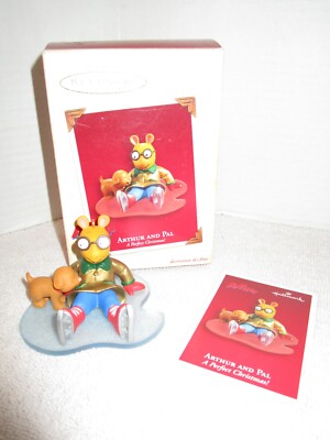 Arthur and Pal Ice Skating Hallmark Keepsake Christmas Ornament 2003