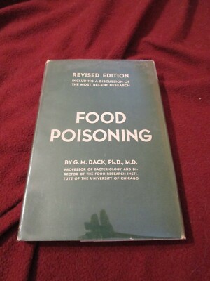 Food Poisoning by G.M. Dack (1949, HC) early medical text with jacket