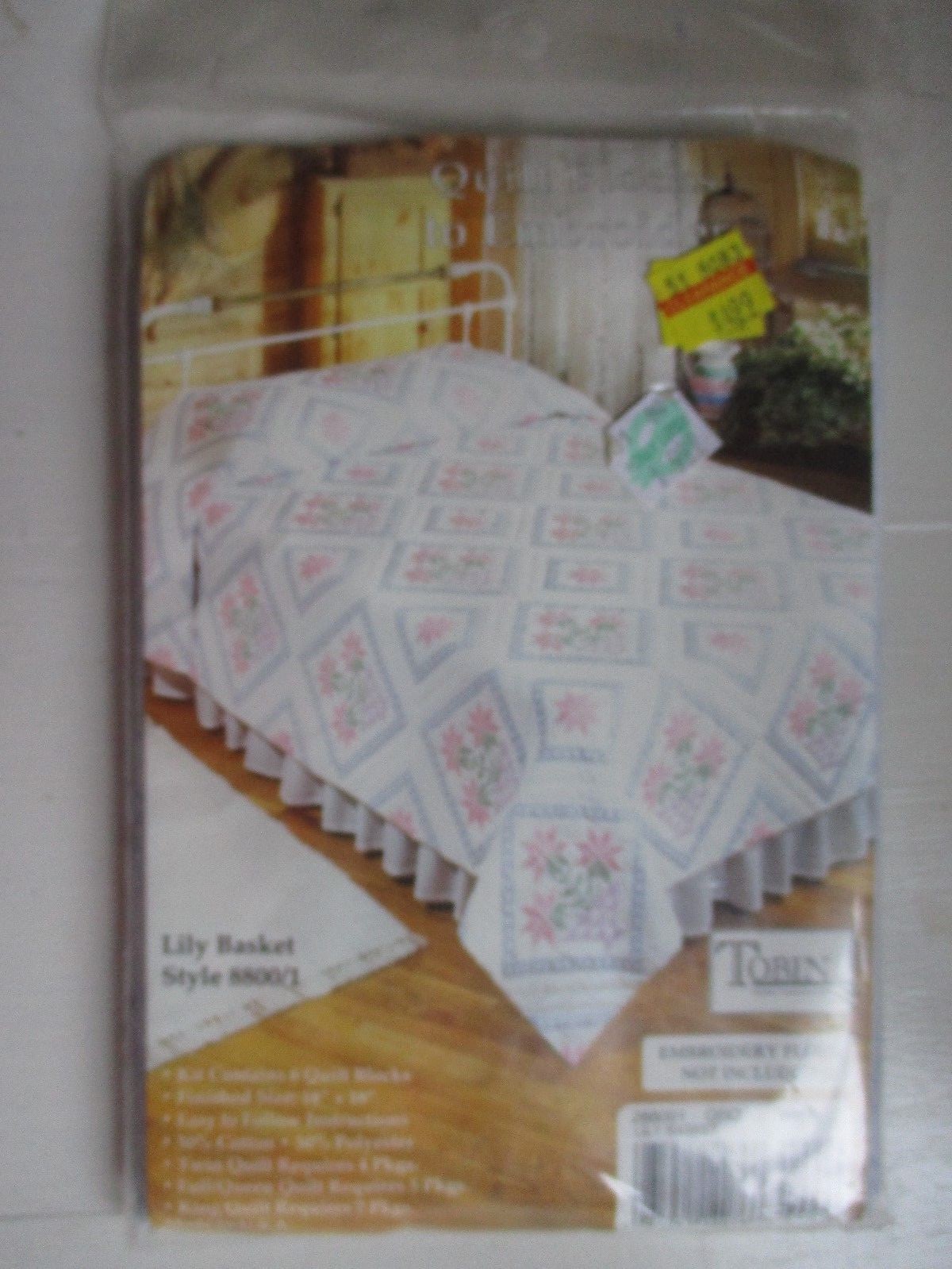 Tobin Lily Basket Cross Stitch Quilt Squares 18