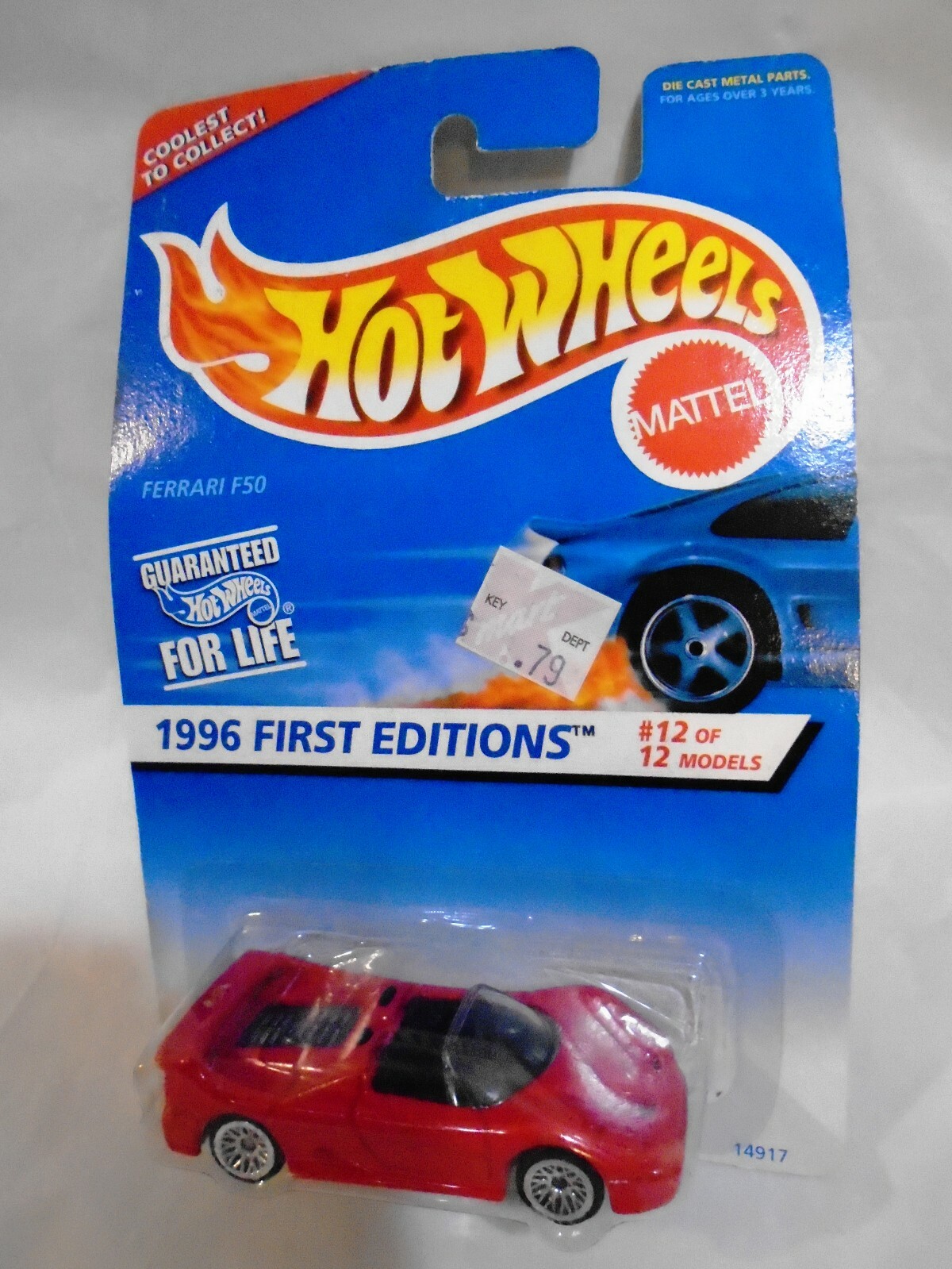 HOT WHEELS 1996 FIRST EDITION FERRARI F50 RED #12 MATTEL