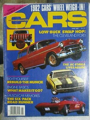 BACK ISSUE HI-PERFORMANCE CARS MAGAZINE JUNE 1982, DART 440, GREENWOOD VETTE