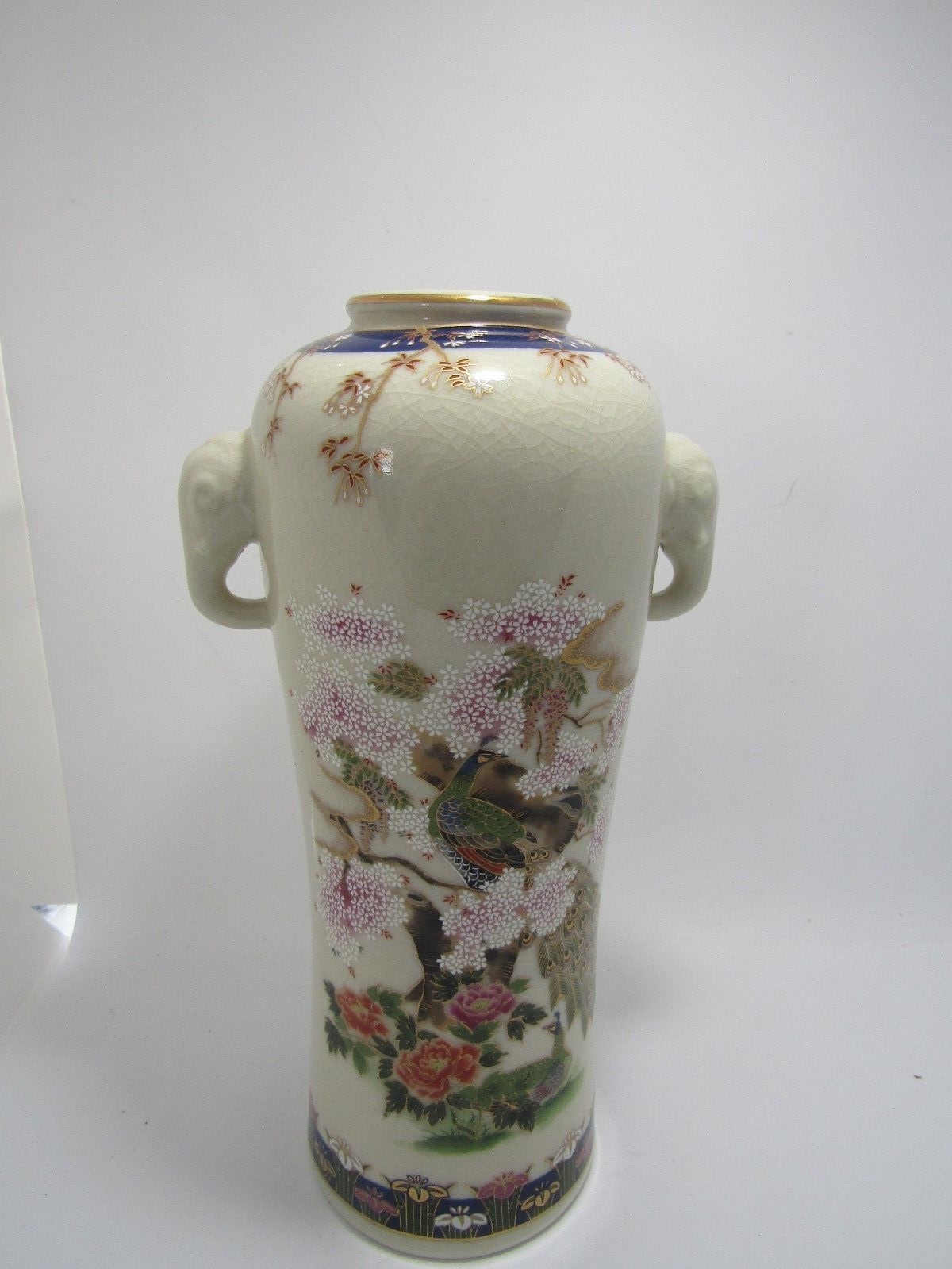 Elephant Vase Shaddy Mino Fine China made in Japan 10 Tall Elephant Handles C1-4