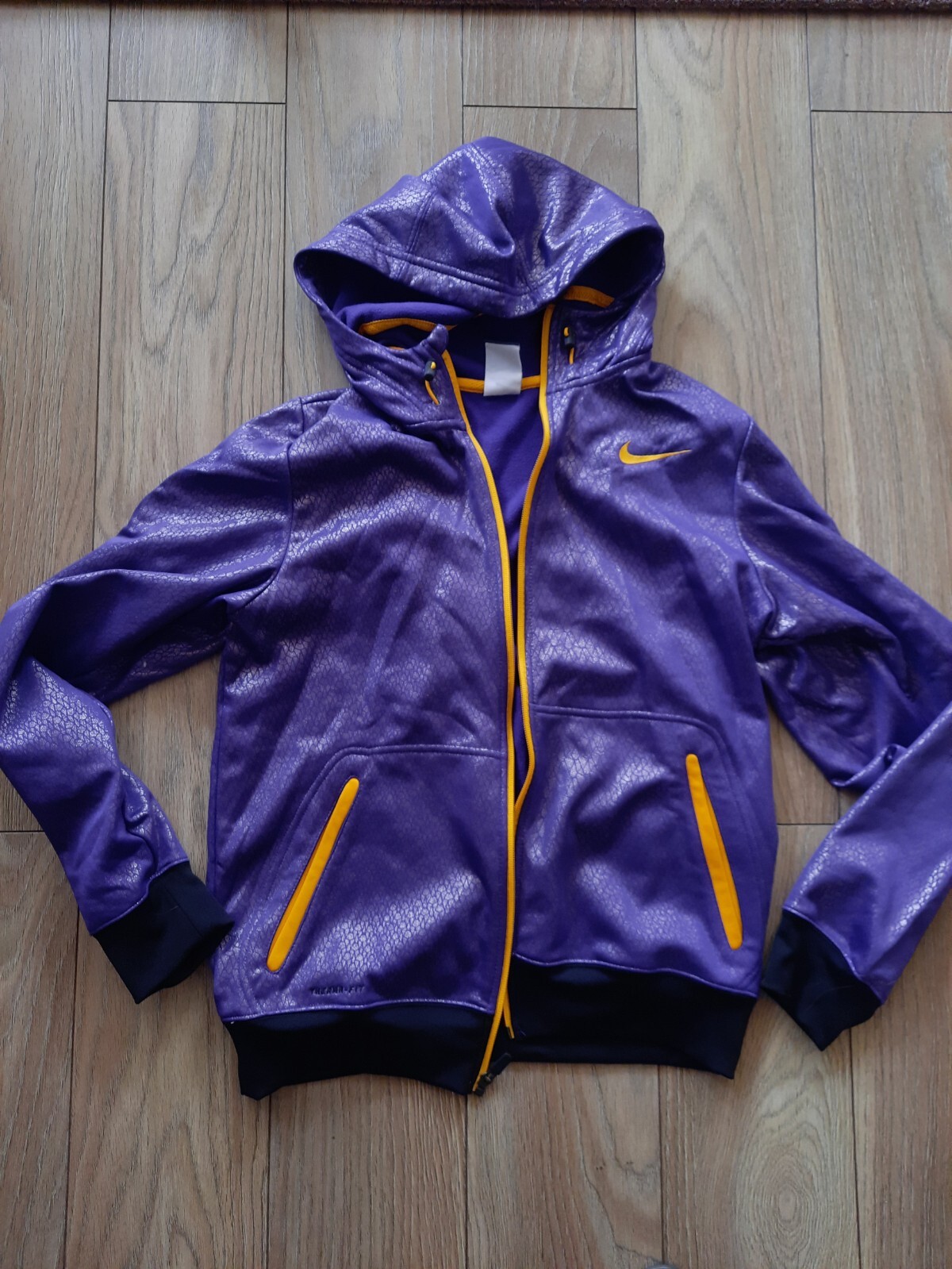 Kobe Bryant Nike Therma Fit Zip Up Hoodie Purple Black Mamba