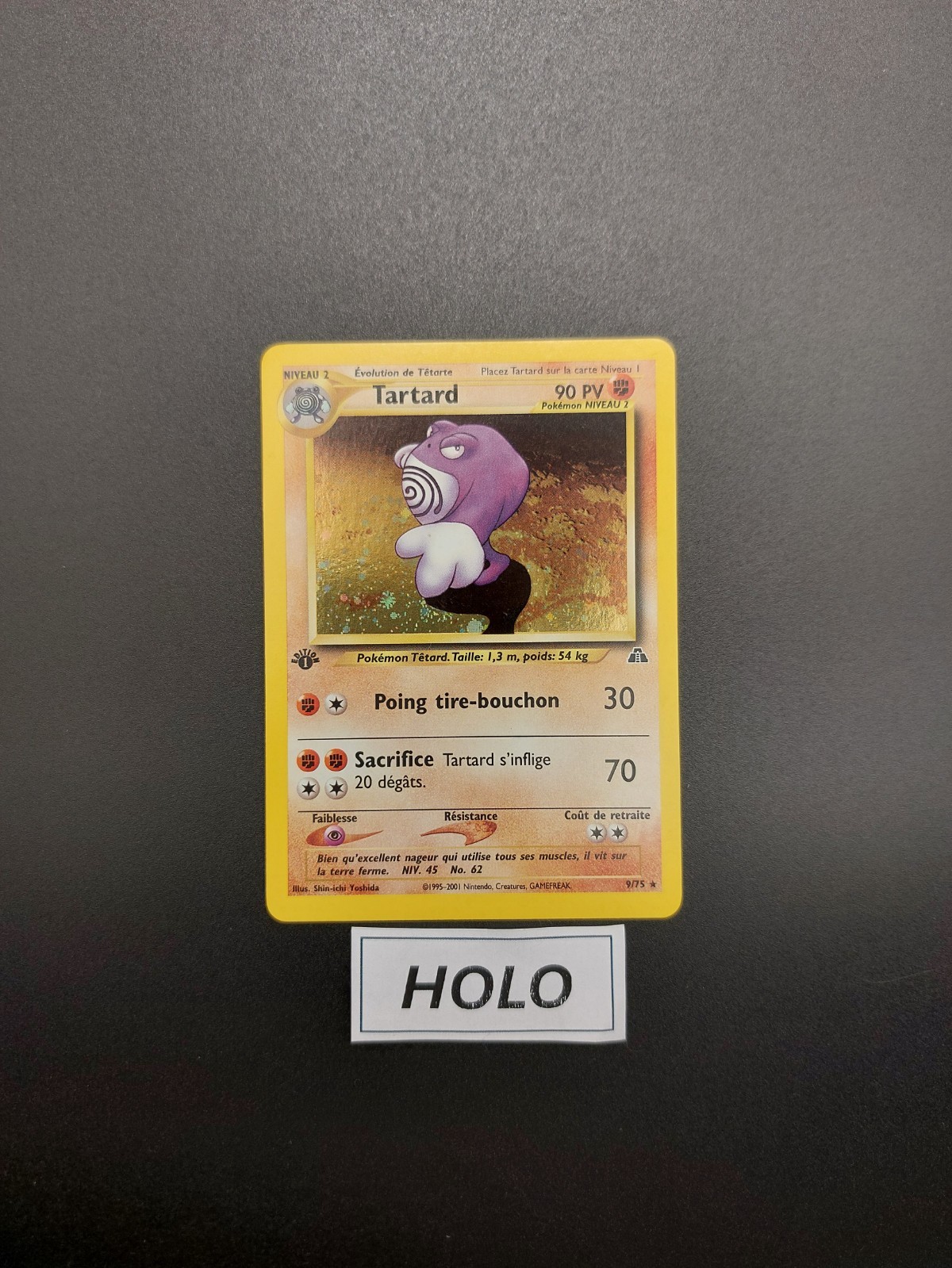 Carte Pokémon - Tartard 9/75 édition 1 Holo - Neo Discovery - Near Mint +