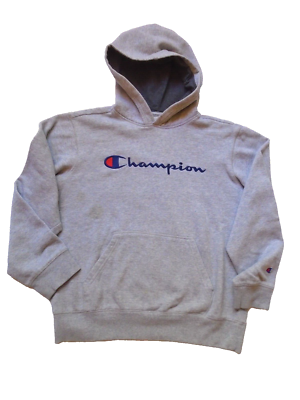 CHAMPION - BOYS XLARGE GRAY PULLOVER FLEECE LINED HOODIE | eBay