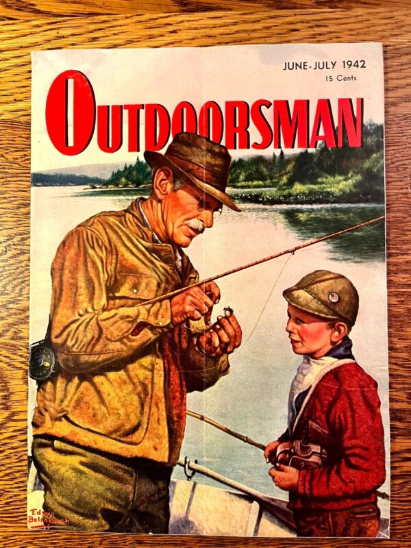 June - July 1942 OUTDOORSMAN Magazine - Vintage -No Label - Fishing