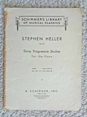 Stephen Heller Op.46 Schirmer s Library of Musical Classics 1942 Music (#4769)