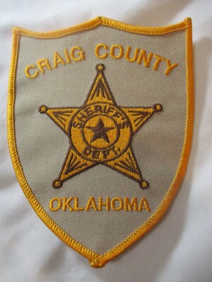 Vintage Craig County Oklahoma Sheriff Department Shoulder Patch