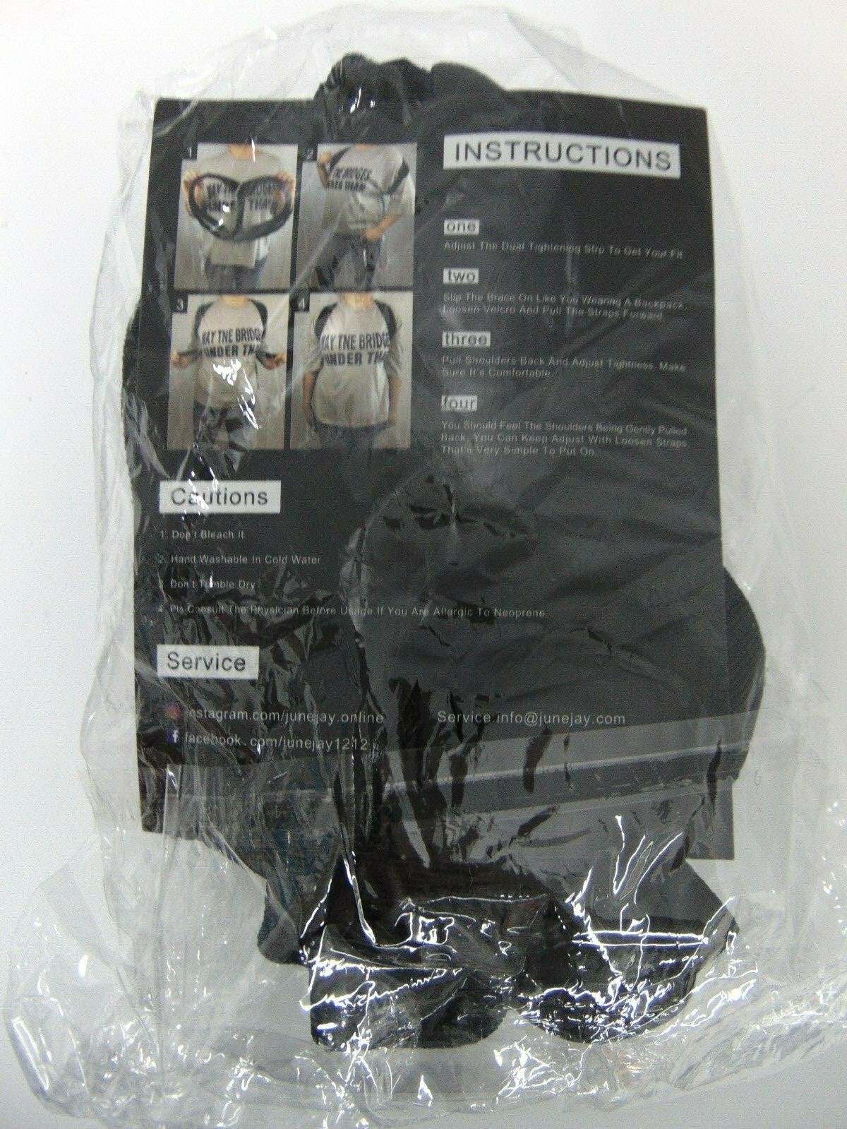 JUNEJAY Posture Corrector Support Brace Women Men Upper Back Improve Posture