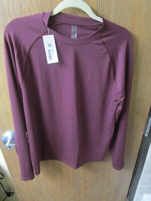 OUTDOOR VOICES FAST TRACK LONG SLEEVE T-SHIRT IN SHIRAZ SIZE SMALL NEW