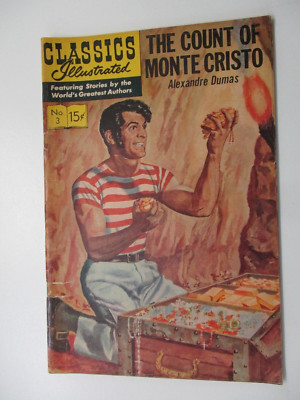 CLASSICS ILLUSTRATED #3 THE COUNT OF MONTE CRISTO BY DUMAS HRN 167 FINE- 1965