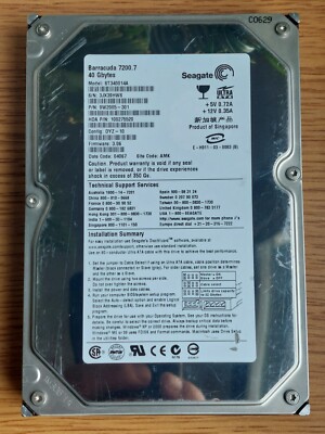 Seagate Barracuda 7200.7 ST340014A Internal 40-pin IDE ATA-100 HDD 40GB 3,5 inch