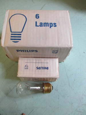 6 PACK Vintage CLEAR 10 Watt Philips Bulbs 5FS14A 130V USA LB1