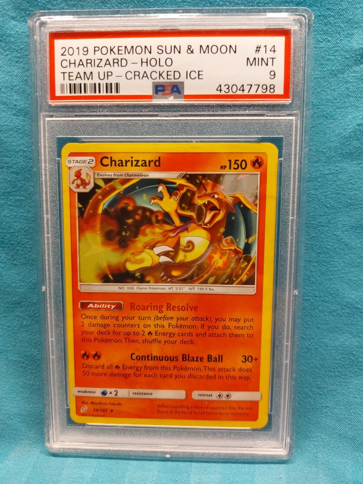2019 POKEMON 14/181 SUN & MOON CHARIZARD HOLO TEAM UP 2019 POKEMON 14/181 SUN & MOON CHARIZARD HOLO TEAM UP