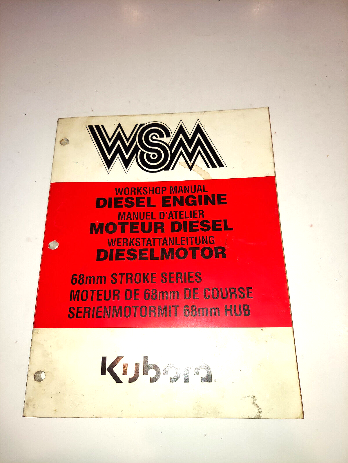 Kubota Diesel Engine Workshop Manual 68mm Stroke Series