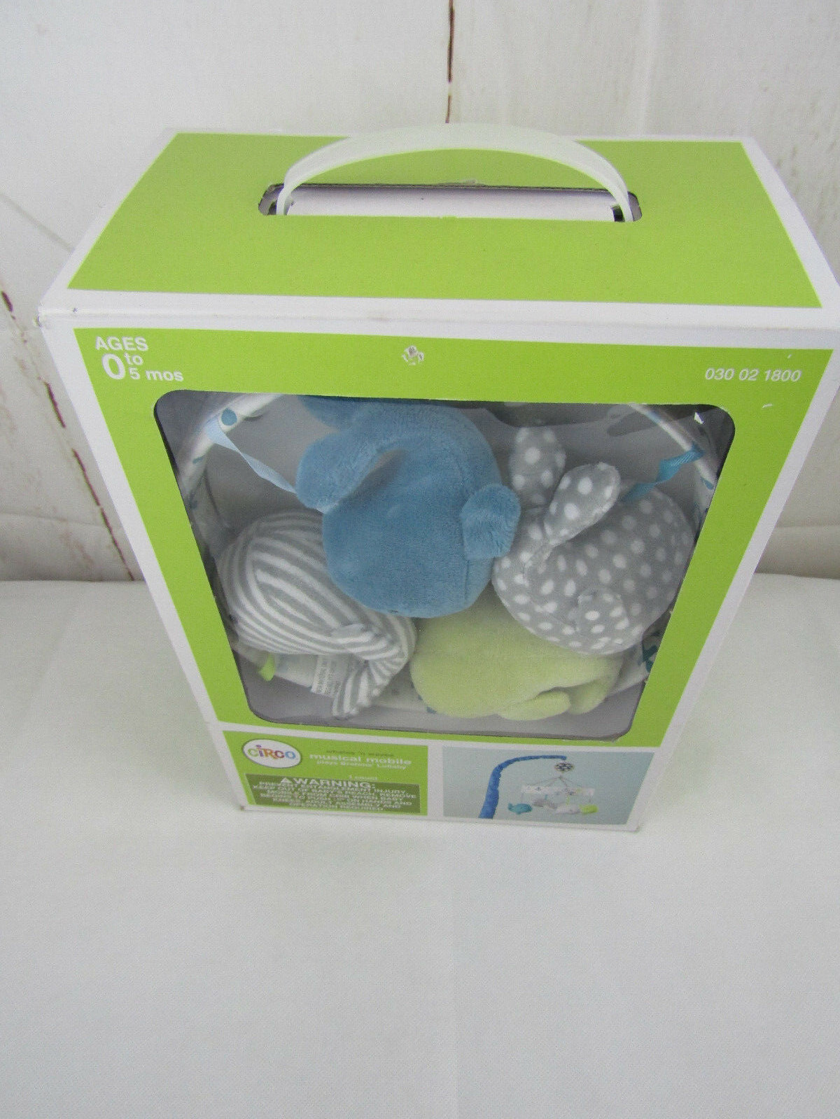 New Circo Whales & Waves Boys Musical Crib Mobile Brahms Lullaby