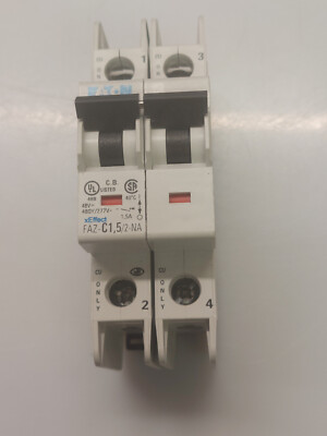 EATON CORPORATION FAZ-C1.5/2-NA . CIRCUIT BREAKER. (NEW IN BOX).FREE SHIPPING.