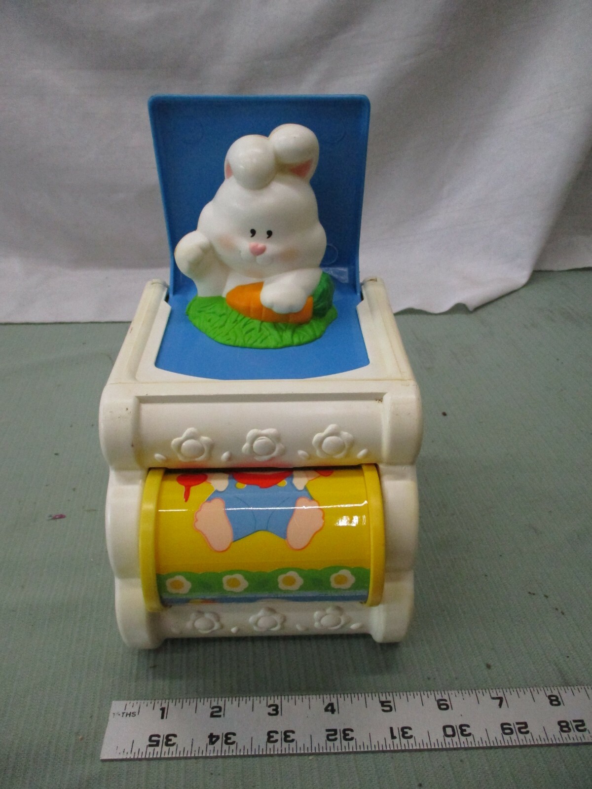 Vintage 1036 Fisher Price 1989 Bunny Rabbit Jack In The Box