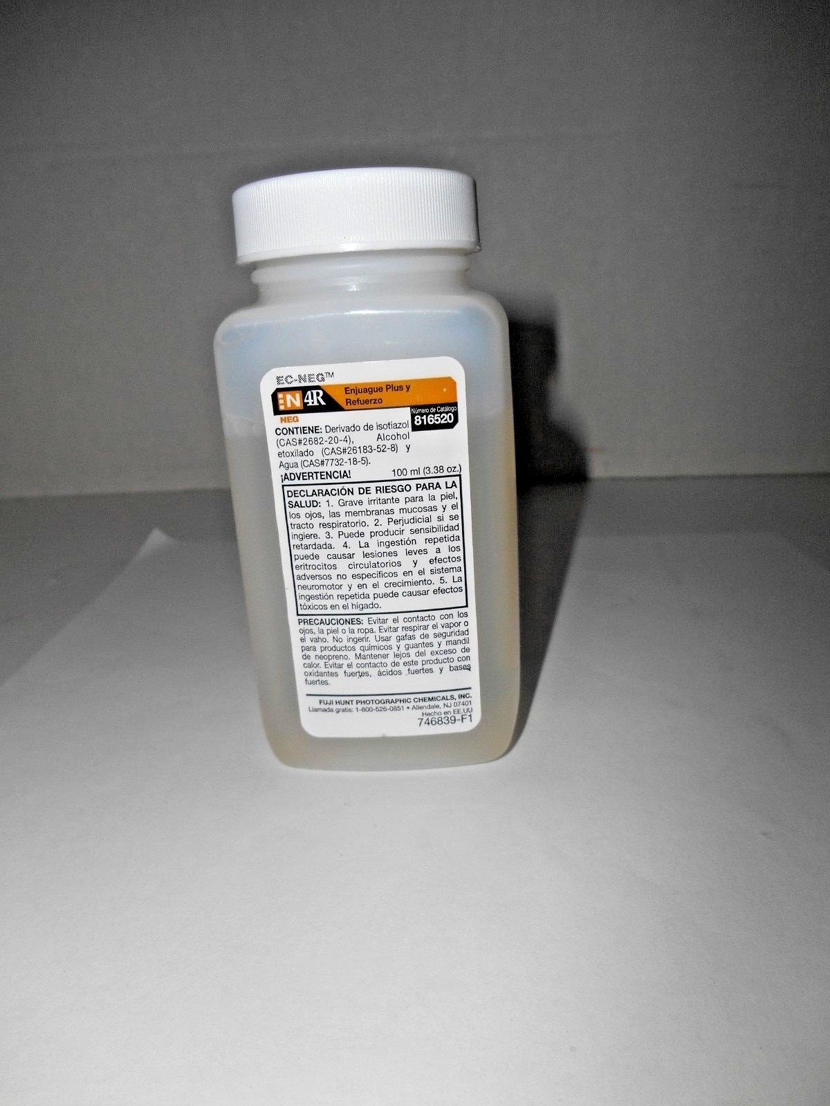 6 Bottles Fugifilm EC- NEG N4R Rinse Plus & Replenisher Cat. No. 816520 100 ml