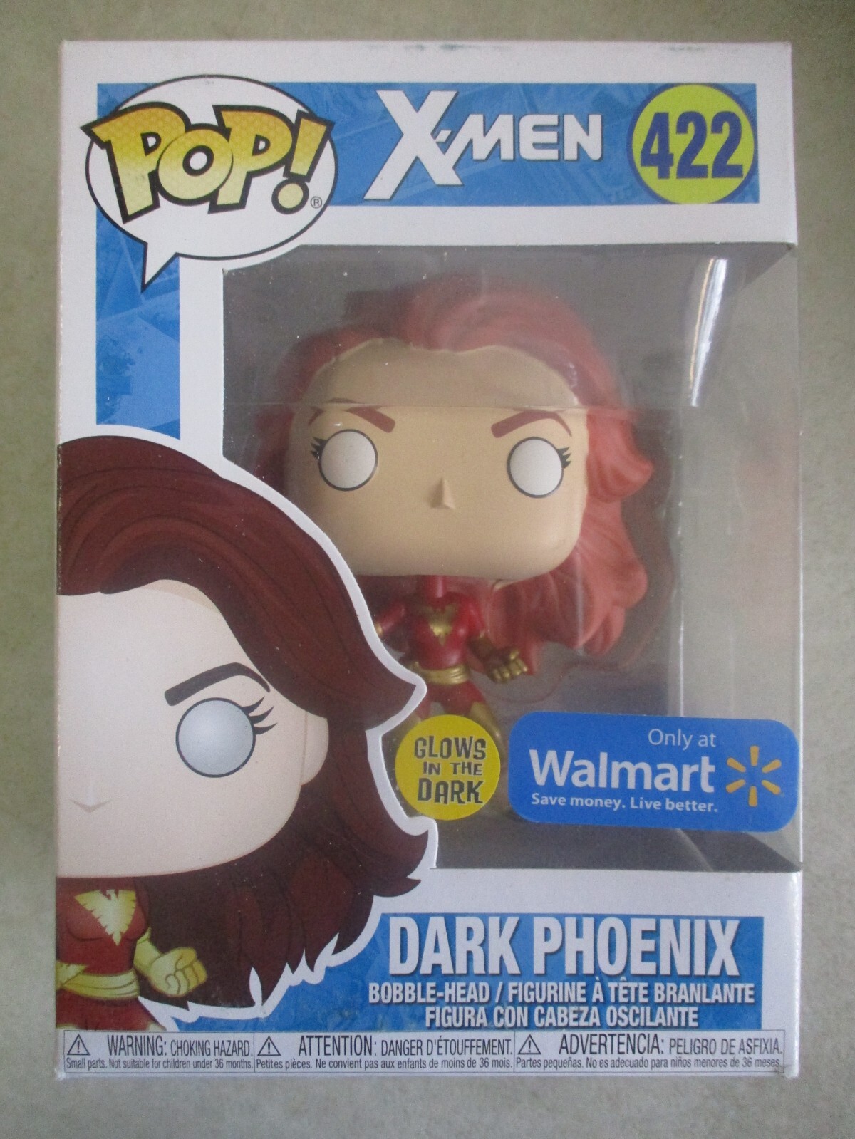 FUNKO POP X-MEN #422 DARK PHOENIX GLOW IN THE DARK WALMART