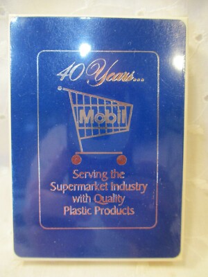 VNTG Orig. Cellophane Seal Box 40 Years Mobil Supermarket Industry Playing Cards
