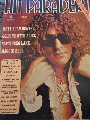 Ian Hunter, Alice Cooper, Greg Lake - Hit Parader Magazine 1974