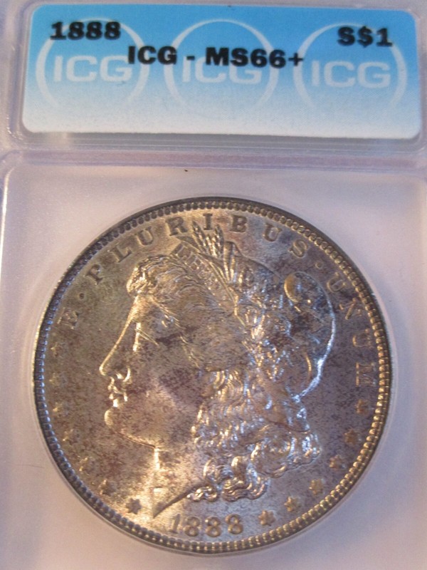 1888 MORGAN SILVER DOLLAR ICG MS66+ MIRROR LIKE