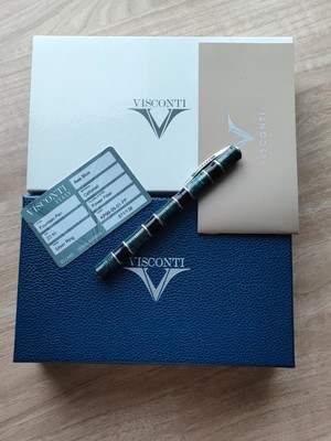Visconti Asia Bamboo Blue Limited Edition Fountain Pen Fine nib - NEW