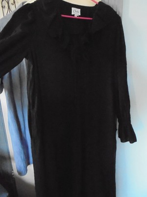 CHIHA Lot 2 Cotton ROBES L / XL Fit Size 16 Blue / Black Made USA