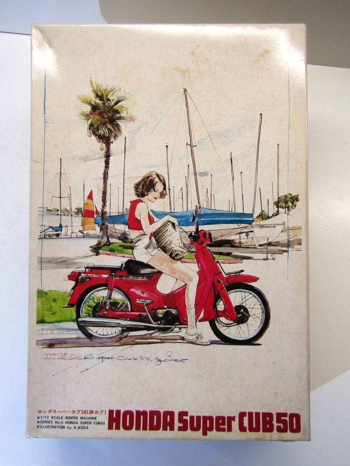 HONDA Super CUB50 プラモデル 1/12 Bandai 1:12 Scale Honda Super Cub 50 Model Kit # 0505101-700