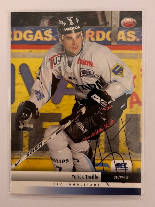 Signierte Playercard Erc Ingolstadt Yorick Treille