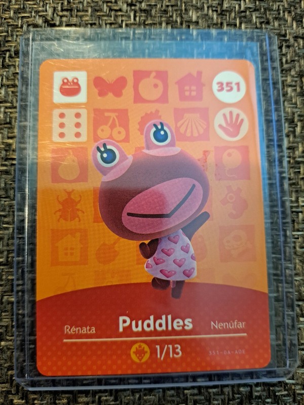 Puddles - 351 -   Animal Crossing Amiibo Card