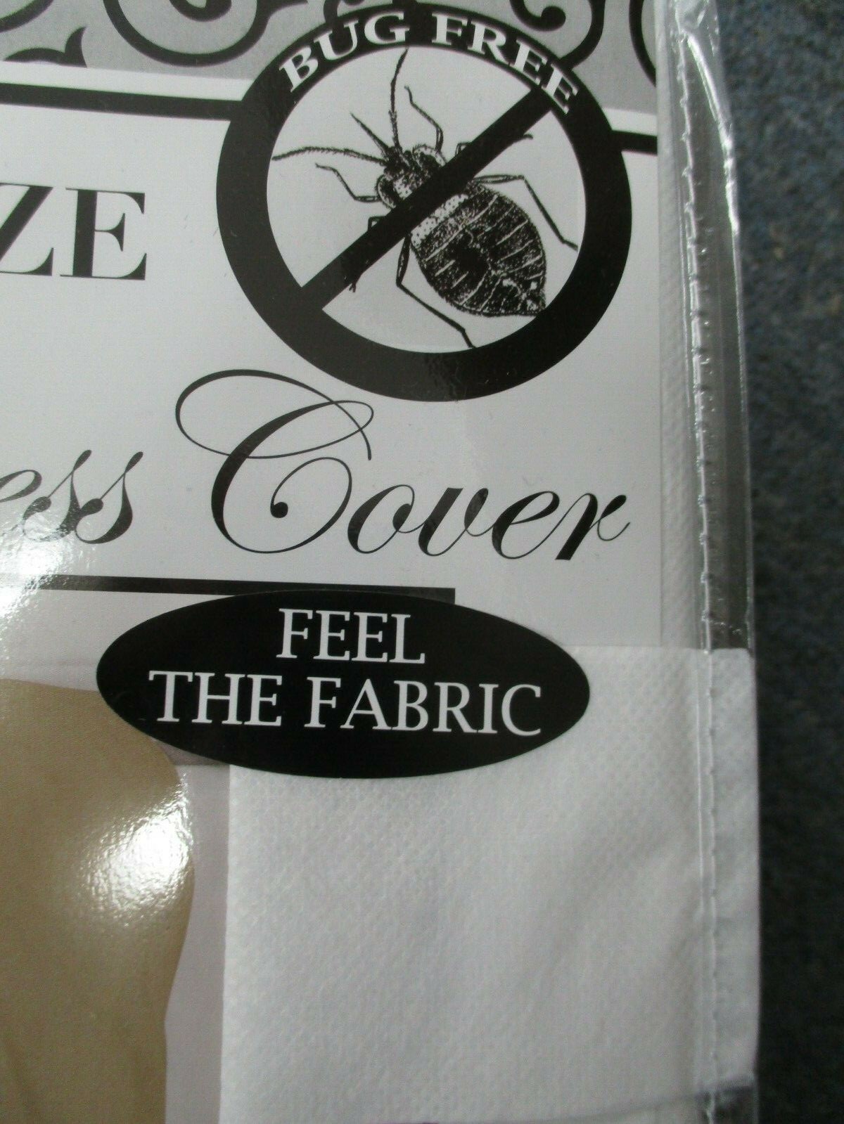 Better Home Zippered FABRIC Mattress Cover Waterproof Bug Free FULL SIZE New !!