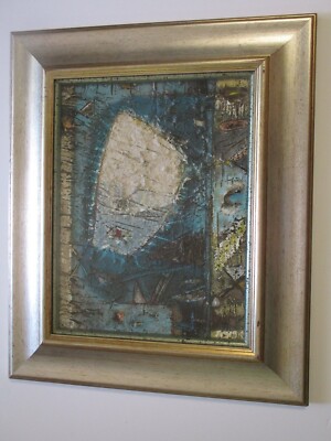 VINTAGE MID CENTURY MODERN CHUNKY MYSTERY CUBIST CUBISM 1960'S  EXPRESSIONISM