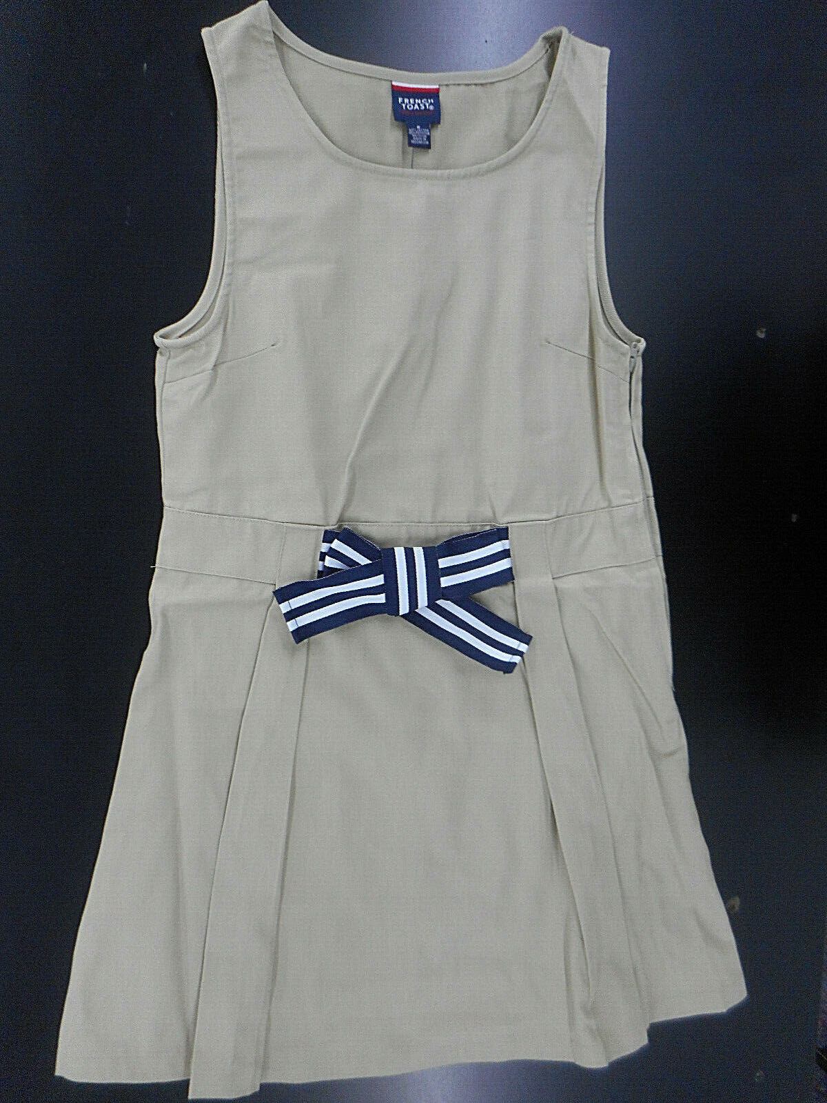 Girls French Toast Khaki Uniform Jumper Dress W Bow Sizes 8 10 12 14 eBay
