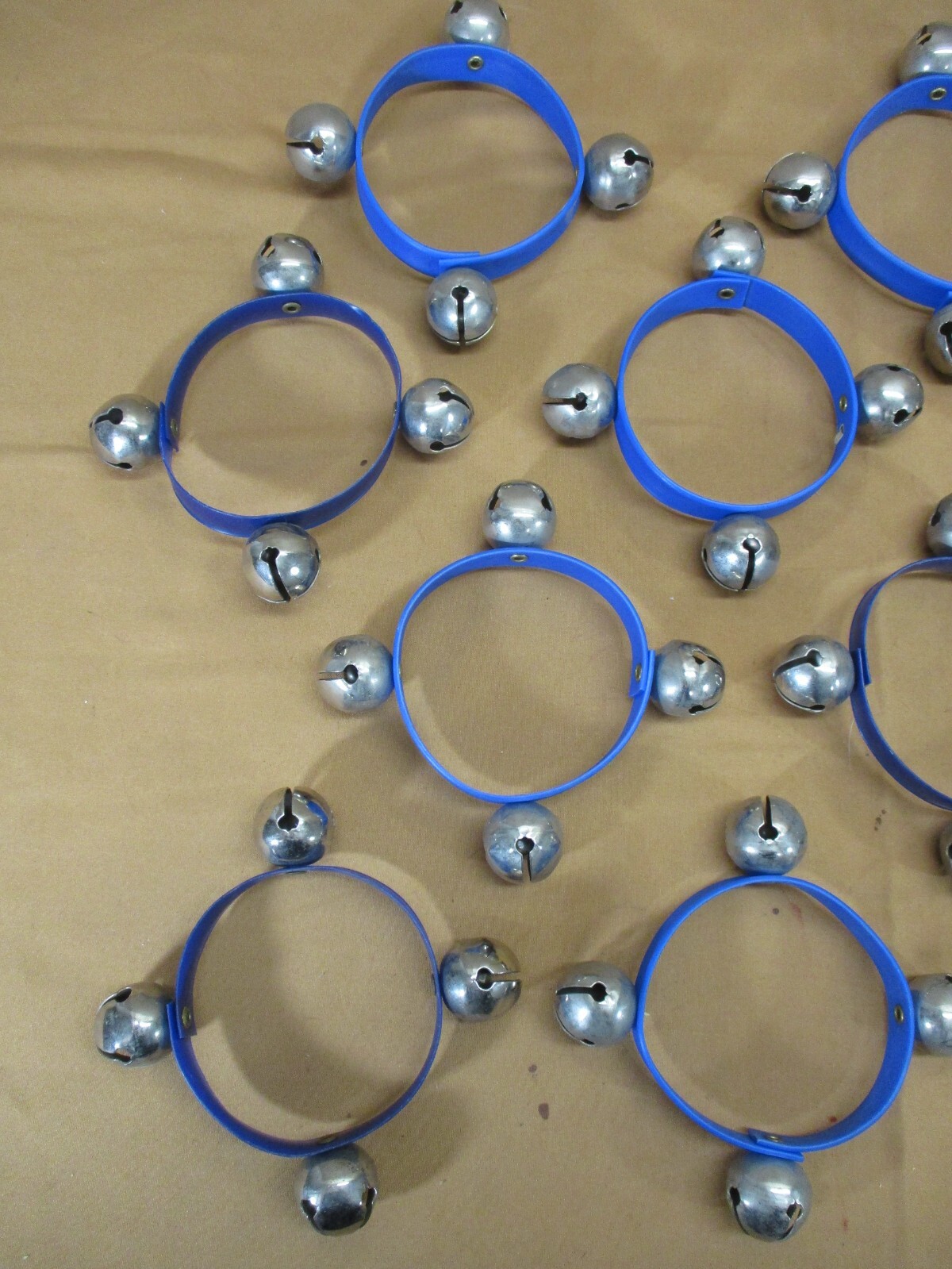 12 Rhythm Band Wrist Jingle Bell Straps on Wrist Dancing Bells Lot