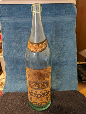Antique Bottle - Empty Cognac French Distributed in Krakow 