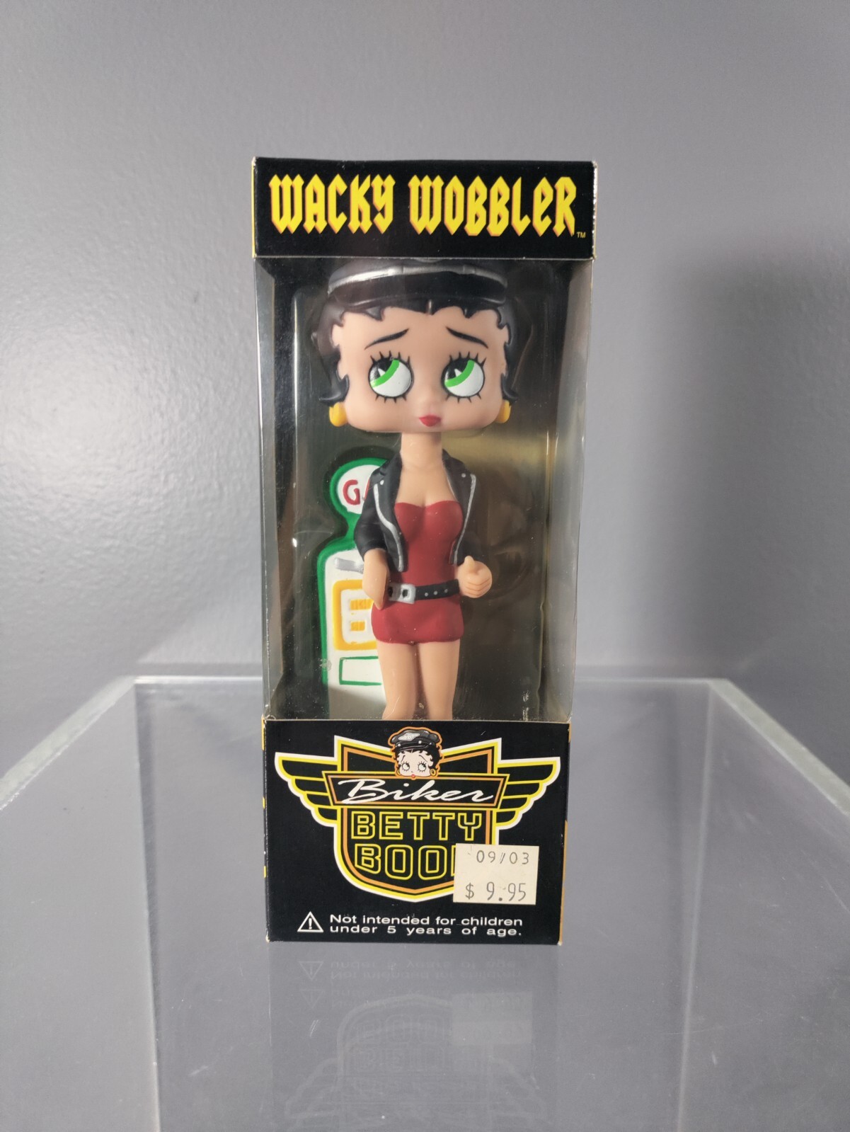 2002 FUNKO WACKY WOBBLER BIKER BETTY BOOP BOBBLEHEAD FIGURE