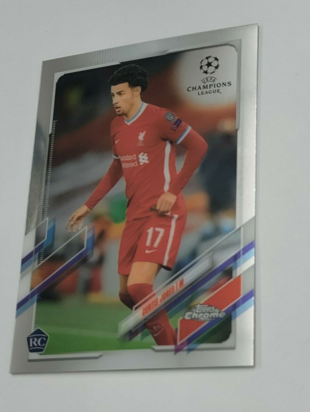 2020-21 Topps UEFA Champions League Chrome Curtis Jones Rookie Card RC #6-. rookie card picture