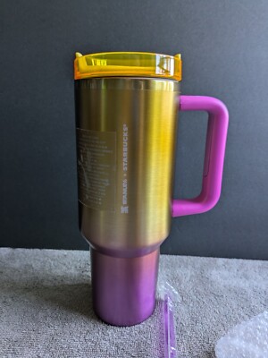 Stanley 40oz Quencher H2.0 Flow State Tumbler Summer Sunset Gradient NEW