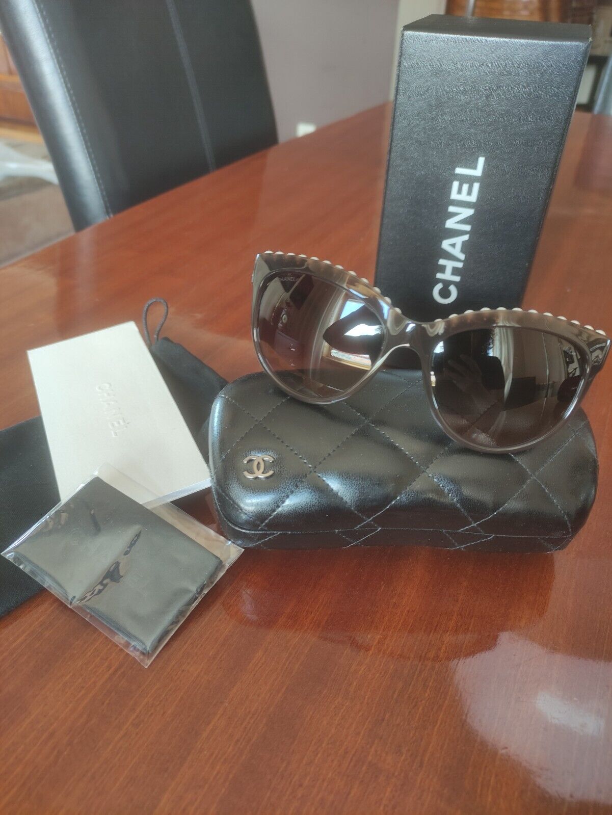 Exclusive Chanel 6040-H Cat Eye Brown Freshwater Pearls Exclusive Chanel 6040-H Cat Eye Brown Freshwater Pearls