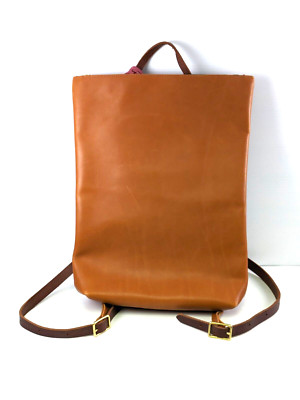 Neva Opet Nico Leather Backpack Sienna Brown Single Pocket Large