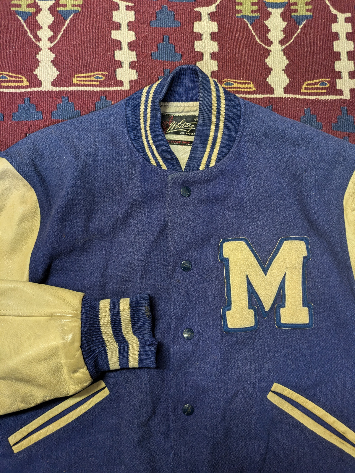 VTG 50's Whiting Varsity Jacket, L, Letterman's Jacket, Wool