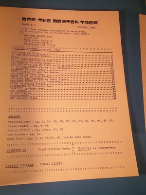 3 Off The Beaten Trek  t Star Trek Fanzines   # 1 -  # 3