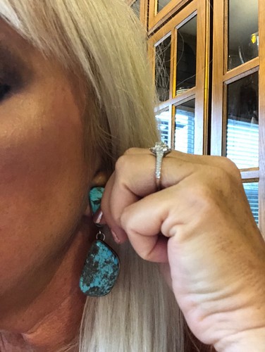 Turquoise  Large Bisbee Stone Dangle Earrings Southwestern Navajo