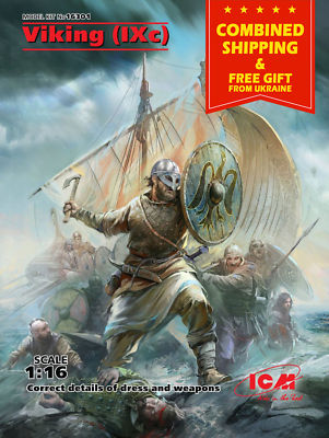 ICM 16301 - 1/16 - Viking with ax and shield 9th century scale figure model kit