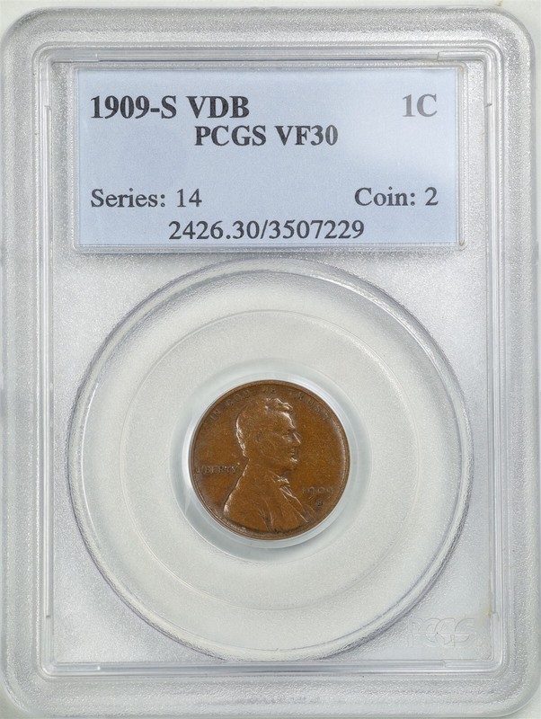 1909-S VDB 1C Lincoln Wheat Cent VF30 PCGS 3507229