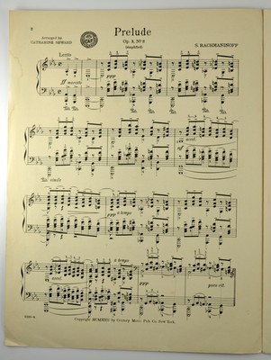 Bells of Moscow Prelude Op. 3 No.2 Simplified Rachmaninoff  1922 sheet music