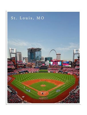 St. Louis Cardinals Poster Stadium Art Print University Gift 12x16''