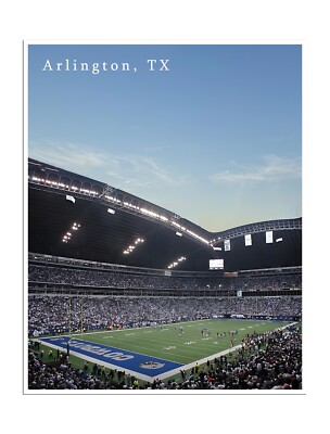 Dallas Cowboys Poster Stadium Art Print Football Gift 12x16''